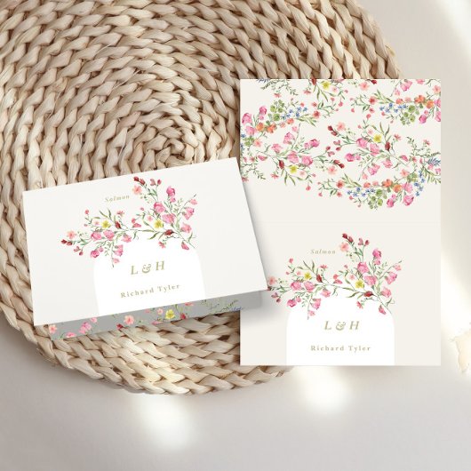 DIY折り畳み春フローラアーチ座席表 テーブルナンバー