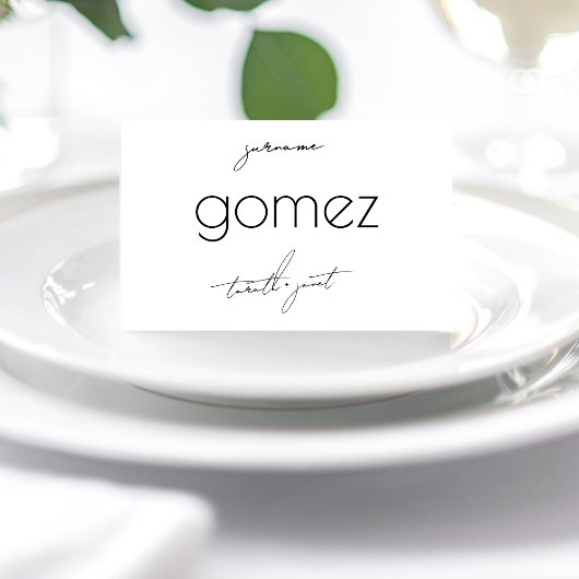 DIY折り畳み白黒結婚ズ座席表 テーブルナンバー