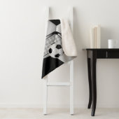 DIY文字付き白黒サッカーボール シェルパブランケット (インサイチュ)