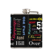 DIY文字 | 50番目のハッピーバースデー |マイルストーンフラスコ フラスク (裏面)