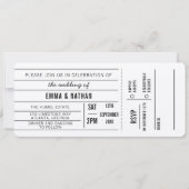 DIY映画素朴チケットウェディングパーティーRSVP 招待状 (正面)