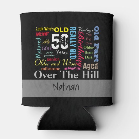 DIY時代 | 50ハッピーバースデー |マイルストーン 缶クーラー (裏面)