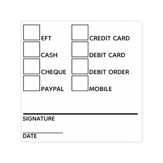 DIY業務銀行決済方法8チェックリスト セルフインキングスタンプ (デザイン)