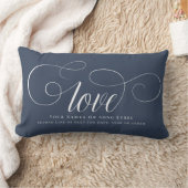 DIY歌詞カスタム台本ラブカップル形見 ランバークッション (ブランケット)