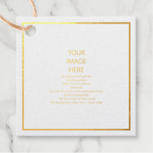 DIY正方形ゴールドフォイルフレームつるラベル フェイバータグ