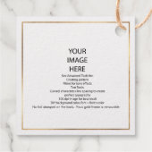 DIY正方形ゴールドフォイルフレームつるラベル フェイバータグ (裏面)