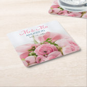 DIY氏名・日付・写真 スクエアペーパーコースター (アングル)