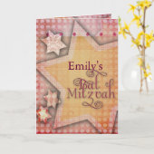 DIY水玉模様カラフルバルミツワーデザイン カード (黄色い花)