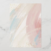 DIY水空白の色&ゴールドフォイルパーティの招待状 箔招待状 (正面)