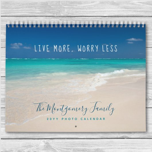 DIY熱帯パーソナライズされた写真テンプレート2026 カレンダー