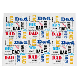 DIY父の日抱き枕カラフル文字大 ラージペーパーバッグ