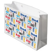 DIY父の日抱き枕カラフル文字大 ラージペーパーバッグ (裏面アングル)