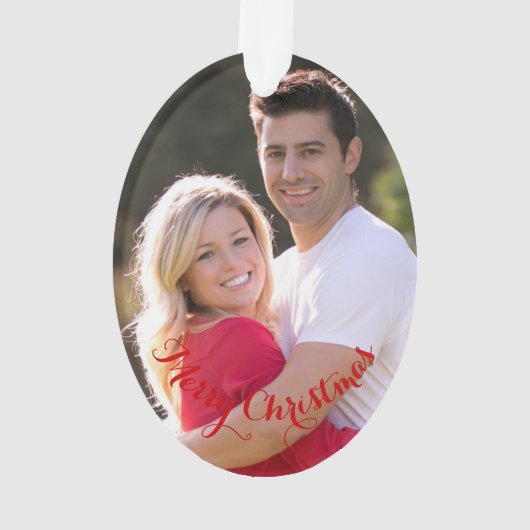 DIY独自のオーバルフォトクリスマスホリデーを作成 オーナメント (裏面)