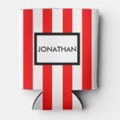 DIY独自のカスタムクーラーボックスストライプA1 缶クーラー (正面)