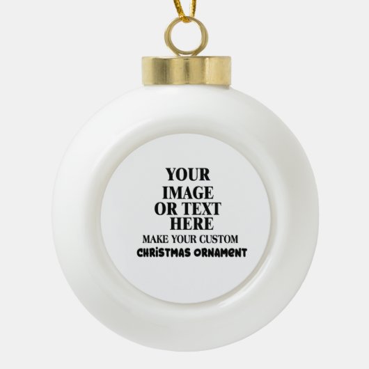 DIY独自のカスタムパーソナライズされた  セラミックボールオーナメント (正面)