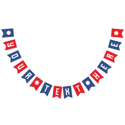 DIY独自のバナーを作成する赤と青 バンティングフラッグ (全)