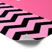 DIY独自のベビーシャワーバナーを作成CHEVRON V1D ポスター (角)