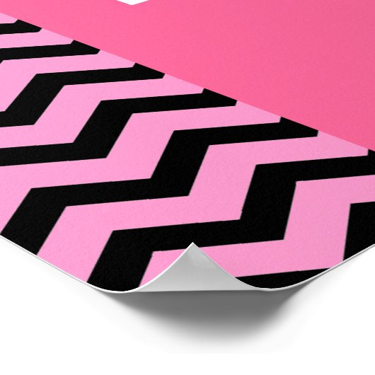 DIY独自のベビーシャワーバナーを作成CHEVRON V1D ポスター (角)