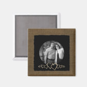 DIY独自の作成 |写真素朴パーソナライズされた マグネット (正面/裏面)