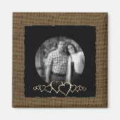 DIY独自の作成 |写真素朴パーソナライズされた マグネット (正面)