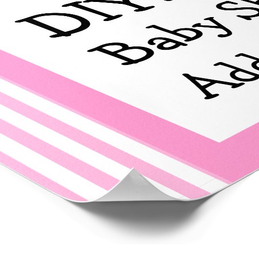 DIY独自の赤ちゃんシャワーのバナーストライプを作成A02 ポスター (角)