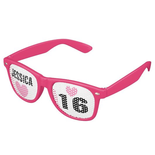 DIY独自の16誕生日または任意の年を作成A62A レトロサングラス (アングル)