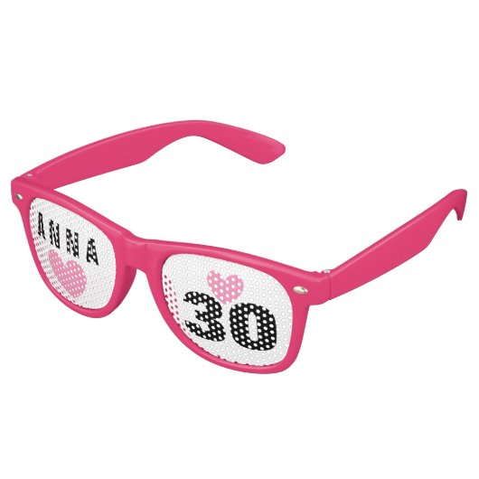 DIY独自の30歳の誕生日または任意の年を作成A62C レトロサングラス (アングル)