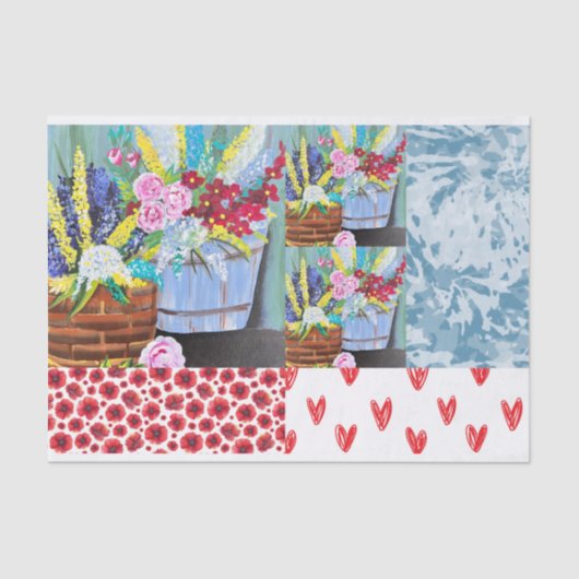 DIY用パタカラフルーンティッシュペーパー 薄葉紙 (正面)