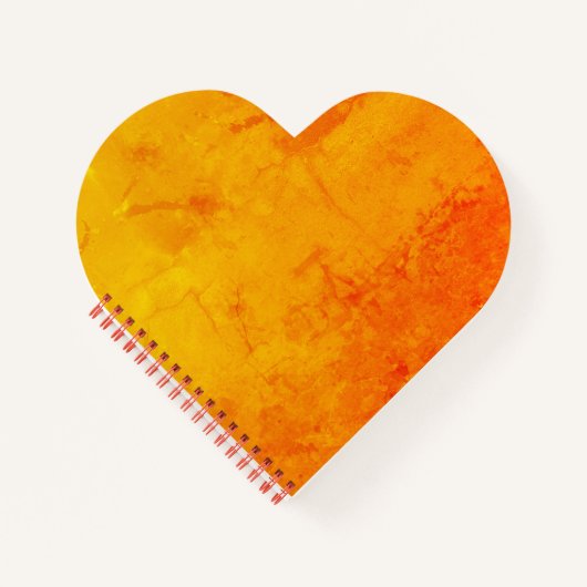 DIY画像の文字またはロゴをデザインかわいいハートに追加 ノートブック (正面)