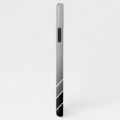 DIY白モノグラム円の対角線（灰色/黒） iPhoneケース (右側)