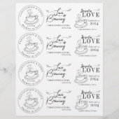 DIY白黒ティー結婚バッグ (正面)