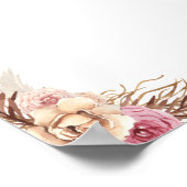 DIY空白のボホモダンダスティバラフローラ ポスター (角)