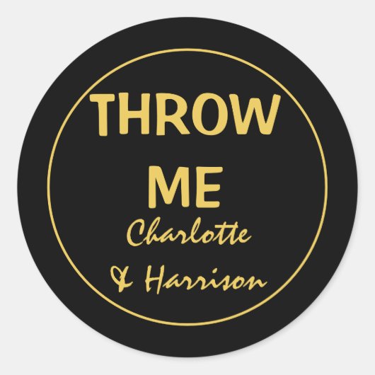 DIY紙吹雪パーソナライズされた結婚ズ ラウンドシール (正面)