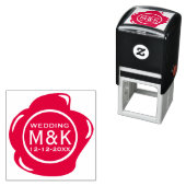 DIY結婚の赤おもしろいフェイクワックスシールモノグラム セルフインキングスタンプ (インサイチュ)