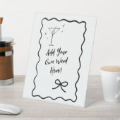 DIY編集可能縁ど波状記号 – 独自の文字を追加 台座サイン (インサイチュ)