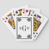 DIY背景ギリシャ語鍵ファンシー黒枠3I トランプ (裏面)