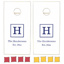 DIY背景フレーム名モノグラムSV Navy White