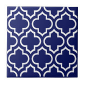 DIY背景モロッコ柄四葉模様 白 タイル (正面)