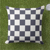 DIY背景色、白パター市松模様にン クッション (芝生)