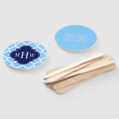 DIY背景Whtモロッコ#5ブルー5cモノグラム ハンドファン (組立なし)