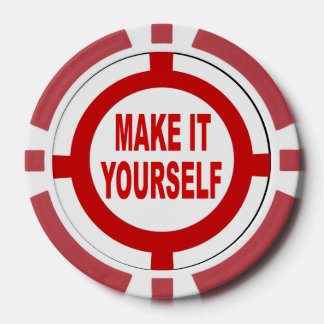 DIY自分で白と赤にする ポーカーチップ