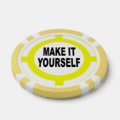 DIY自分で白と黄色にする ポーカーチップ (シングル)