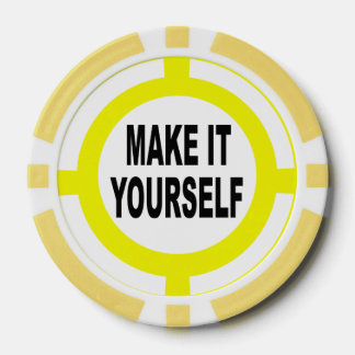 DIY自分で白と黄色にする ポーカーチップ