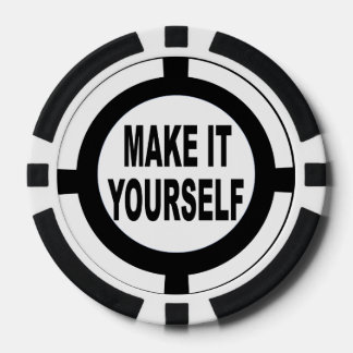 DIY自分で白と黒にする ポーカーチップ