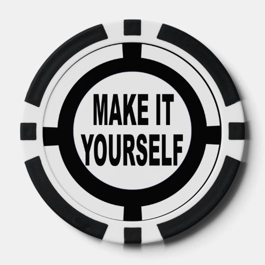 DIY自分で白と黒にする ポーカーチップ (正面)