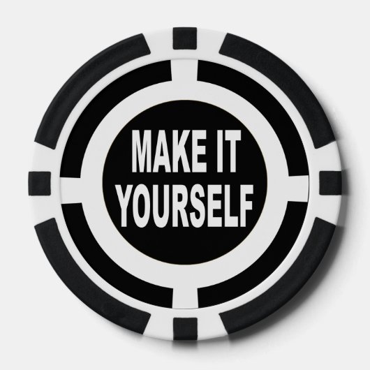 DIY自分で白黒にする ポーカーチップ (正面)
