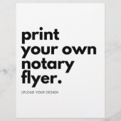 DIY自分のモバイル公証人カスタムマーケティングのアップロード チラシ (正面)