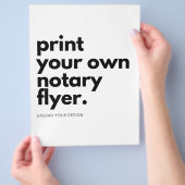 DIY自分のモバイル公証人カスタムマーケティングのアップロード チラシ (手)
