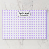 DIY色と名前のトレンディー正方形の線|紫 ペーパーパッド (正面)