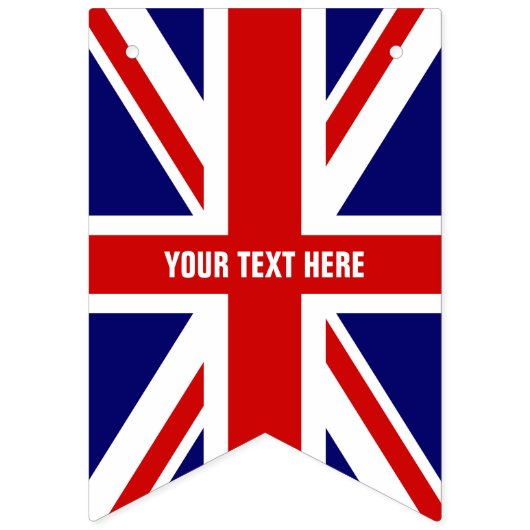 DIY英国連合ジャック国旗のパーティーバンティンバナー バンティングフラッグ (第1の旗)